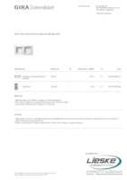 Datasheet for Gira 136227, EAN: 4010337362272