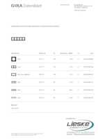 Datasheet for Gira 021513, EAN: 4010337003137