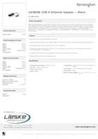 Datasheet for Kensington K33981WW, EAN: 0085896339816
