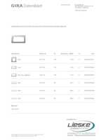 Datasheet for Gira 1002326, EAN: 4010337074373