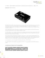 Datasheet for Startech.com VS221VGA2HD, EAN: 0065030858427