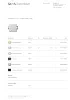 Datasheet for Gira 013803, EAN: 4010337138037