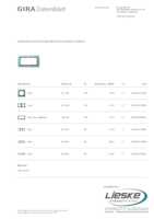 Datasheet for Gira 100285, EAN: 4010337002857