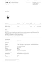 Datasheet for Gira 122000, EAN: 4010337100058