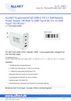 Datenblatt zu Allnet PSU-GaNPD-USB-1A3C-140W, EAN: 4038816239679