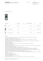 Datasheet for Gira 127067, EAN: 4010337270676