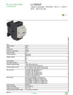 Datasheet for Schneider Electric LC1D25G7, EAN: 3389110349733