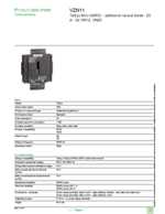 Datasheet for Schneider Electric VZN11, EAN: 3389110760019
