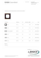 Datasheet for Gira 021113, EAN: 4010337003090