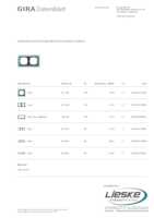 Datasheet for Gira 021285, EAN: 4010337212850