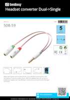 Datasheet for Sandberg 508-59, EAN: 5705730508592