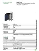 Datasheet for Schneider Electric ZB4BZ106, EAN: 3389110173192