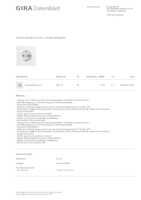 Datasheet for Gira 445770, EAN: 4010337117254