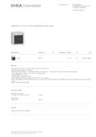 Datasheet for Gira 310231, EAN: 4010337124047