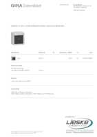 Datasheet for Gira 315231, EAN: 4010337124085