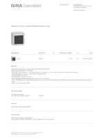 Datasheet for Gira 315631, EAN: 4010337124115
