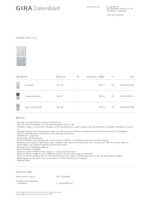 Datasheet for Gira 126166, EAN: 4010337261667