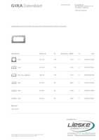 Datasheet for Gira 100236, EAN: 4010337002369