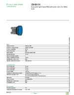 Datasheet for Schneider Electric ZB4BV06, EAN: 3389110889536