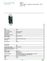 Datasheet for Schneider Electric VZ13, EAN: 3389110551921
