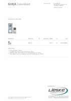 Datasheet for Gira 049545, EAN: 4010337495451