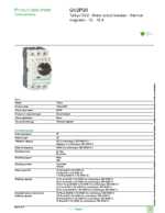 Datasheet for Schneider Electric GV2P20, EAN: 3389110213515