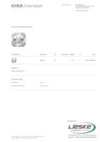 Datasheet for Gira 040000, EAN: 4010337400004