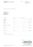 Datasheet for Gira 0212220, EAN: 4010337015826