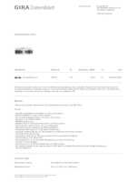 Datenblatt zu Gira 233602, EAN: 4010337014591