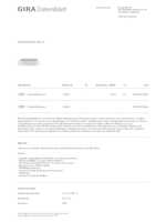 Datasheet for Gira 114502, EAN: 4010337013525