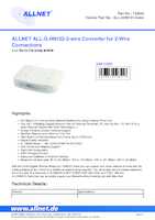 Datasheet for Allnet ALL-GHN101-2wire, EAN: 4038816048516