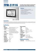 Datasheet for Advantech FPM-3191G-RCE