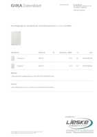 Datasheet for Gira 287000, EAN: 4010337052418