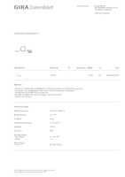 Datasheet for Gira 216900, EAN: 4010337016724