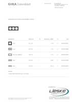 Datasheet for Gira 0213226, EAN: 4010337015895