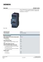 Datasheet for Siemens 3RV20210JA20, EAN: 4011209903029