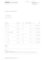 Datasheet for Gira 0212151, EAN: 4010337126188