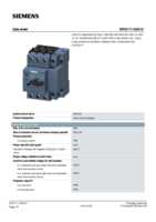 Datasheet for Siemens 3RV21110GA10, EAN: 4011209713284