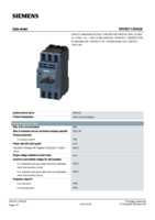 Datasheet for Siemens 3RV20110KA25, EAN: 4011209841093