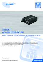 Datasheet for Allnet ALL-MC105G-SC-SM, EAN: 4038816006479