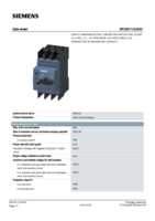 Datasheet for Siemens 3RV20110JA40, EAN: 4011209767003