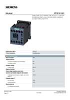 Datasheet for Siemens 3RT20161JB41, EAN: 4011209846081