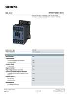 Datasheet for Siemens 3RT20172BB410CC0, EAN: 4011209827745