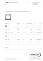 Datasheet for Gira 021136, EAN: 4010337211365