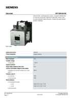 Datasheet for Siemens 3RT10656AV36, EAN: 4011209507982