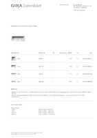 Datasheet for Gira 289800, EAN: 4010337066538
