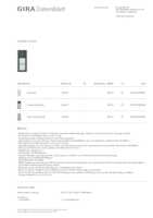 Datasheet for Gira 126867, EAN: 4010337003908