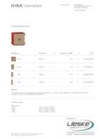 Datasheet for Gira 289100, EAN: 4010337049784