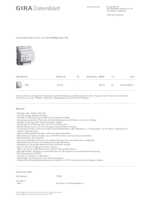 Datasheet for Gira 215200, EAN: 4010337082231