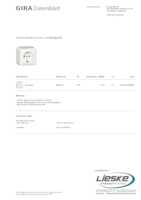 Datasheet for Gira 444013, EAN: 4010337093060